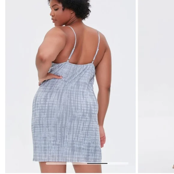 DONATED NWT Forever 21+ tie-dye mini dress - Picture 3 of 4